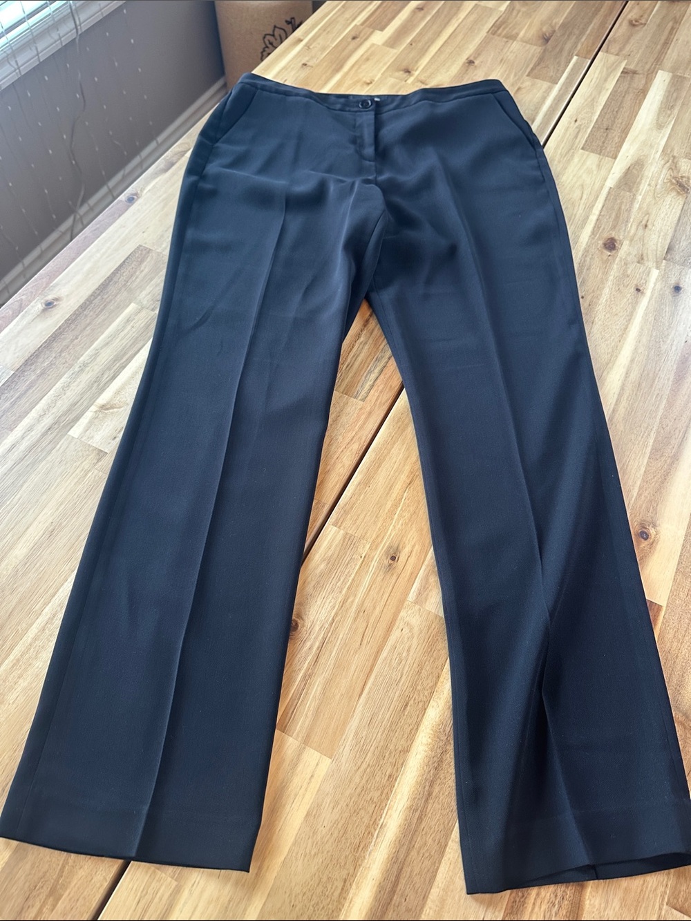 Ivanka Trump Navy Straight-Leg Dress Pants